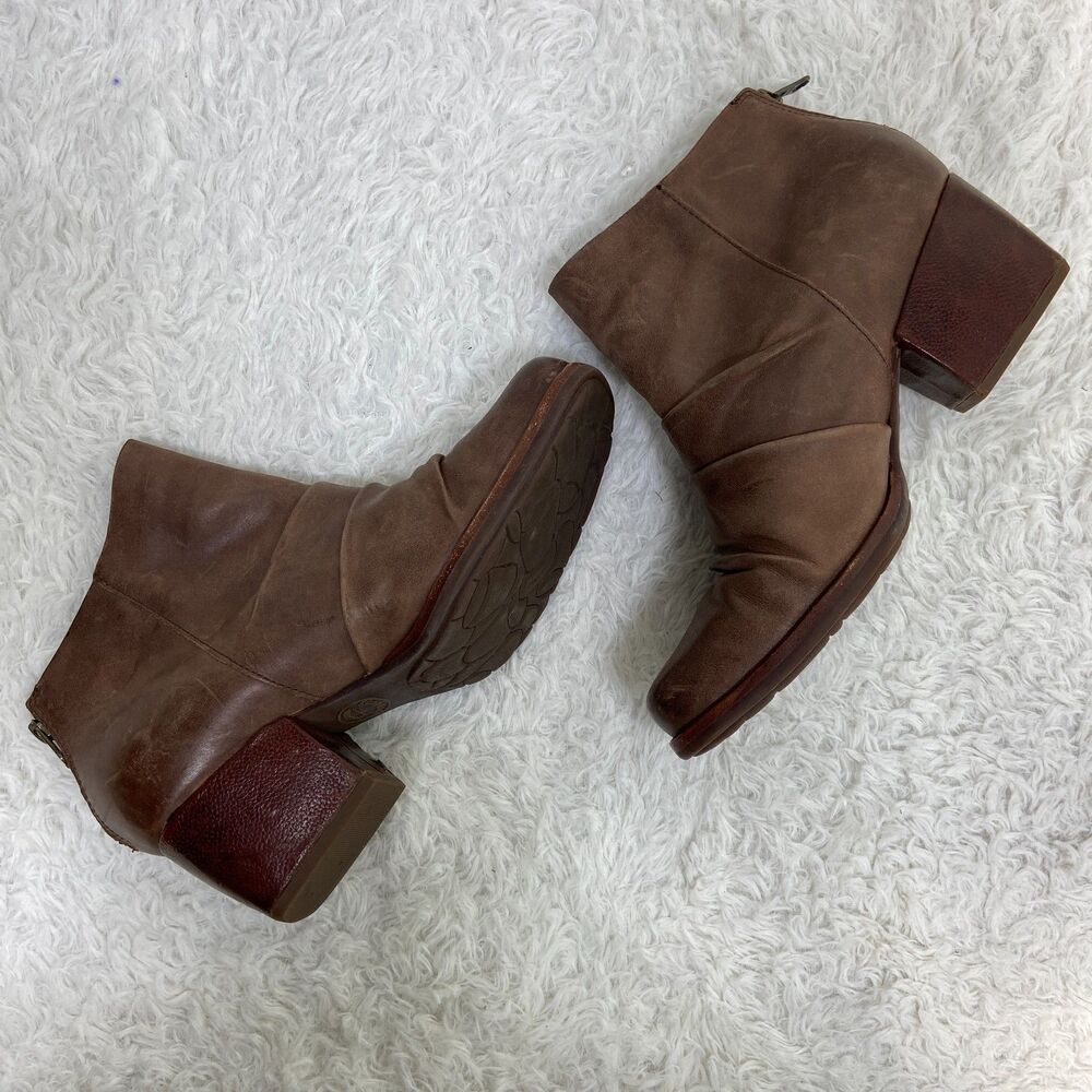 Kork Ease Brown Leather Kissel Heeled Ankle Boots Size 8.5 - Picture 2 of 10